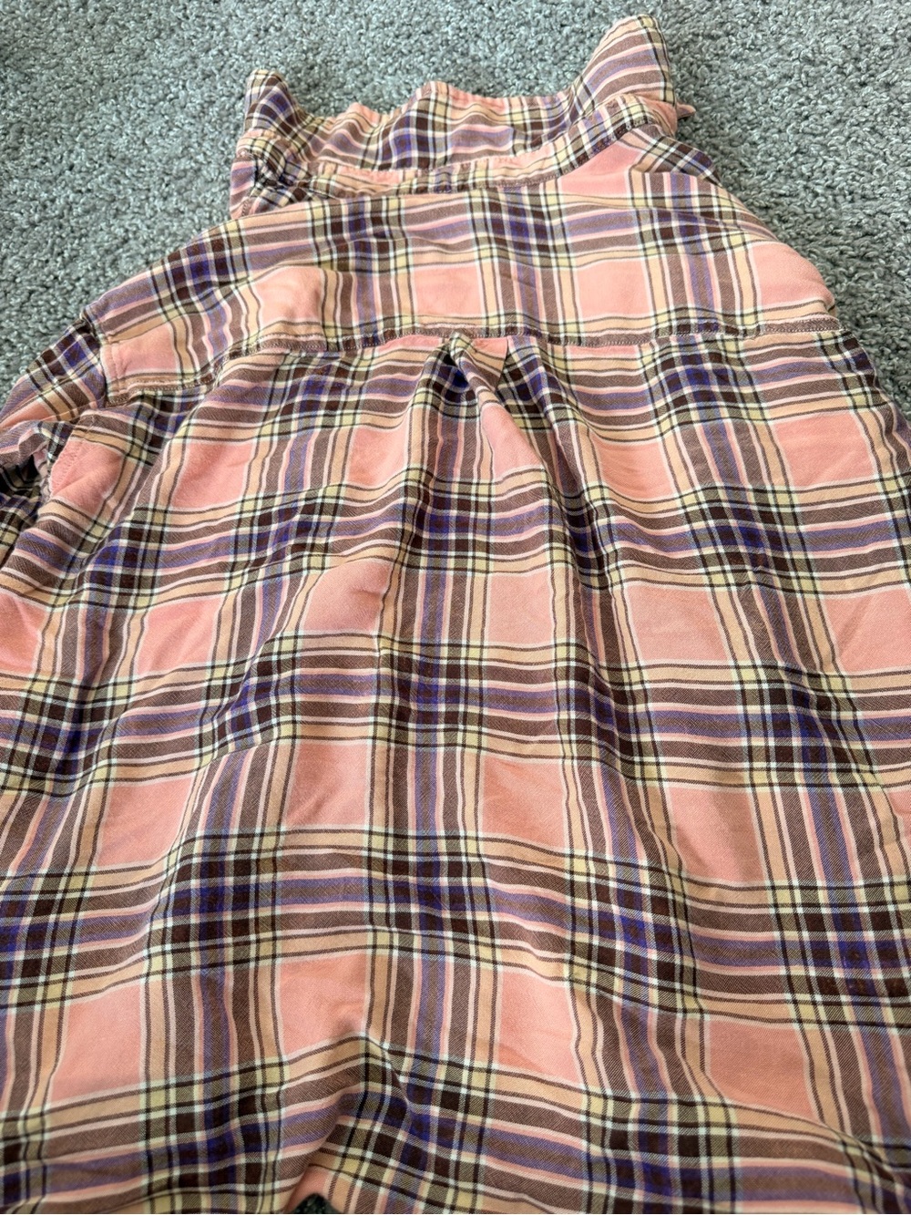 Grace and lace small - Pink and Purple Plaid Button-Front Dress